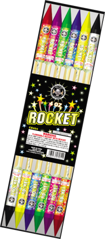 4 oz Assorted Color Rockets with Noise
